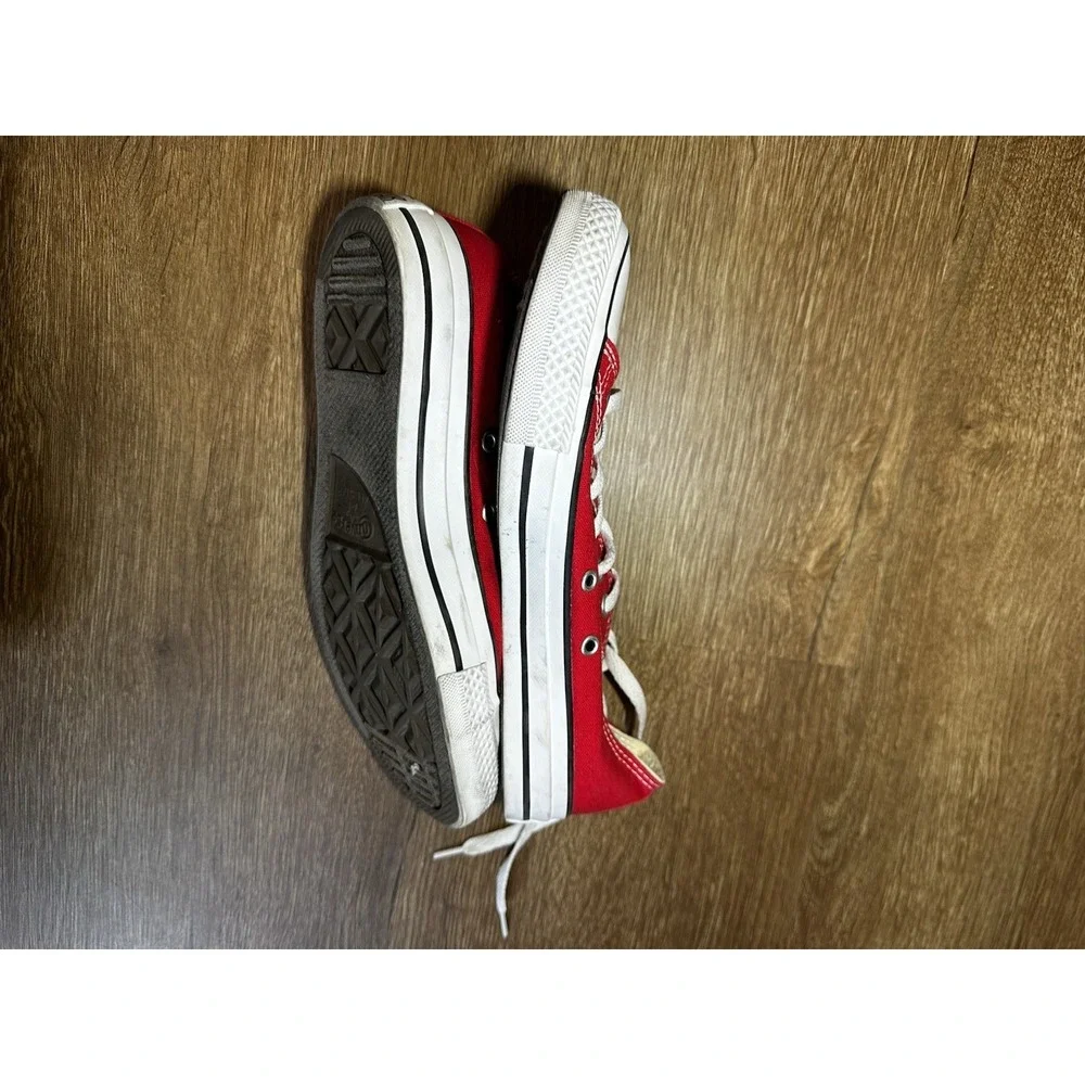 Converse Chuck Taylor All Star Low Top Red Womens Size 7 Canvas Sneakers - Picture 6 of 8